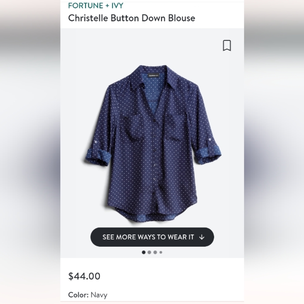 Fortune&Ivy Blue Blouse